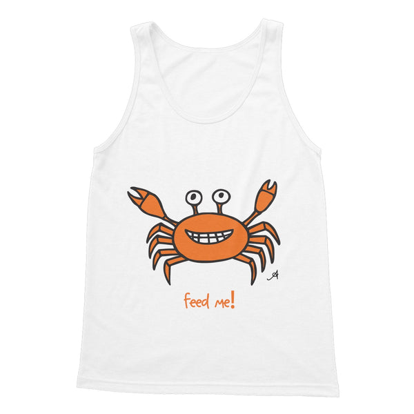 Mr Crabby Feed Me! Amanya Design Softstyle Tank Top