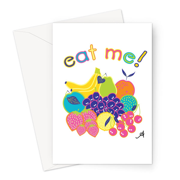 Eat Me Motif Amanya Design Greeting Card