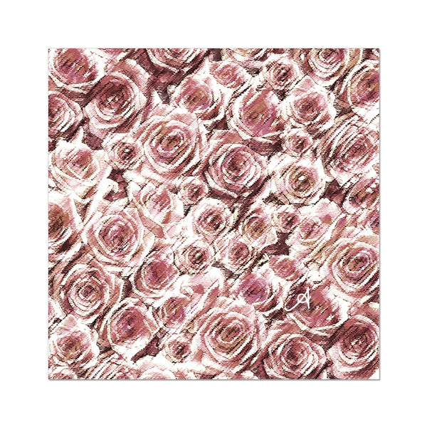 Textured Roses Dusky Pink Amanya Design Fine Art Print