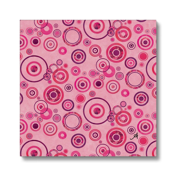 Watercolour Circles Pink Amanya Design Eco Canvas