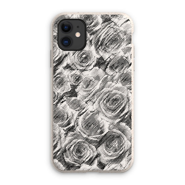 Textured Roses Monochrome Amanya Design Eco Phone Case