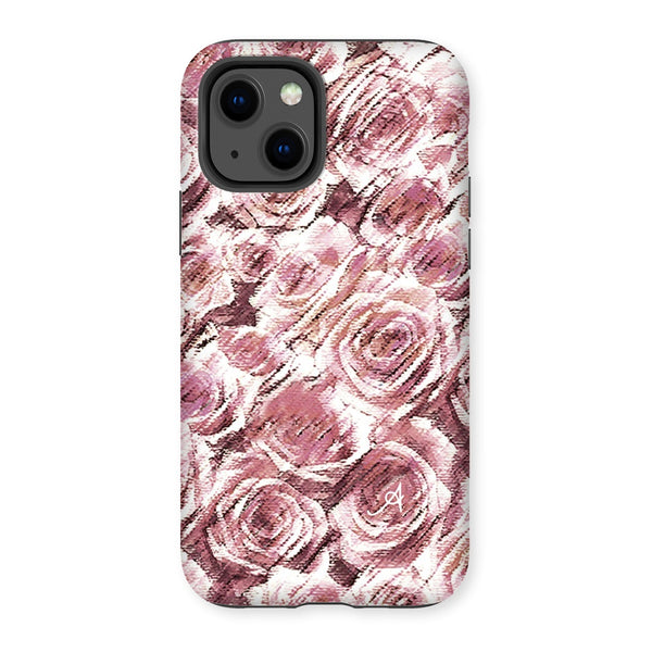 Textured Roses Dusky Pink Amanya Design Tough Phone Case
