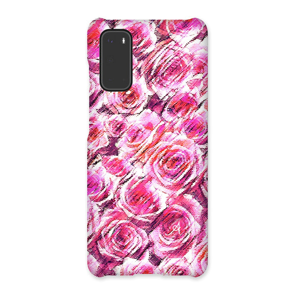 Textured Roses Pink Amanya Design Snap Phone Case