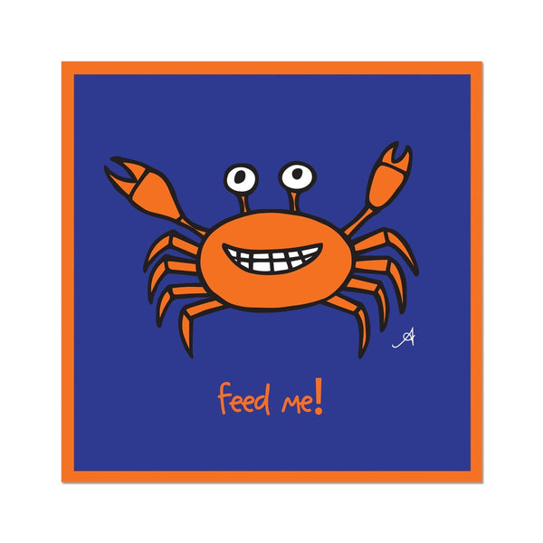 Mr Crabby Feed Me! Amanya Design Fine Art Print