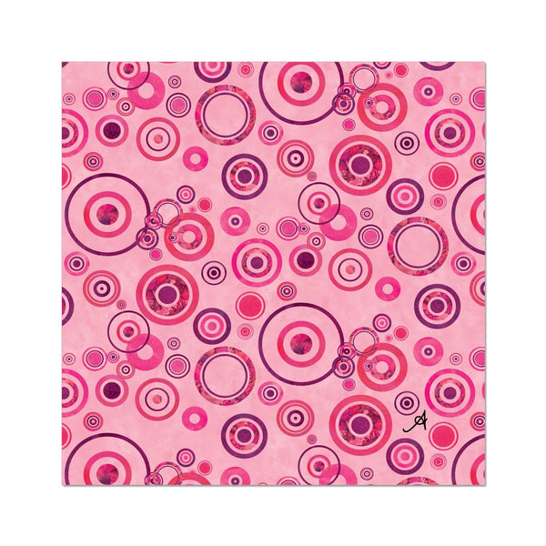 Watercolour Circles Pink Amanya Design Fine Art Print
