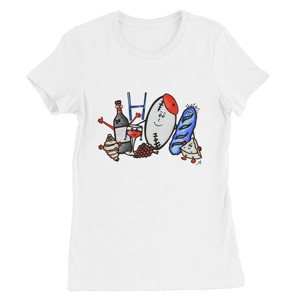 Rugby Chowdown with Backprint Women's Favourite T-Shirt