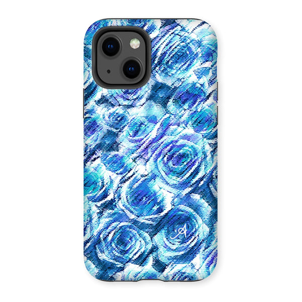 Textured Roses Cornflower Amanya Design Tough Phone Case