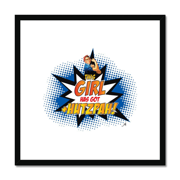 This Girl +Hutzpah! Amanya Design Framed & Mounted Print