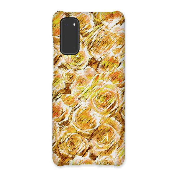 Textured Roses Mustard Amanya Design Snap Phone Case