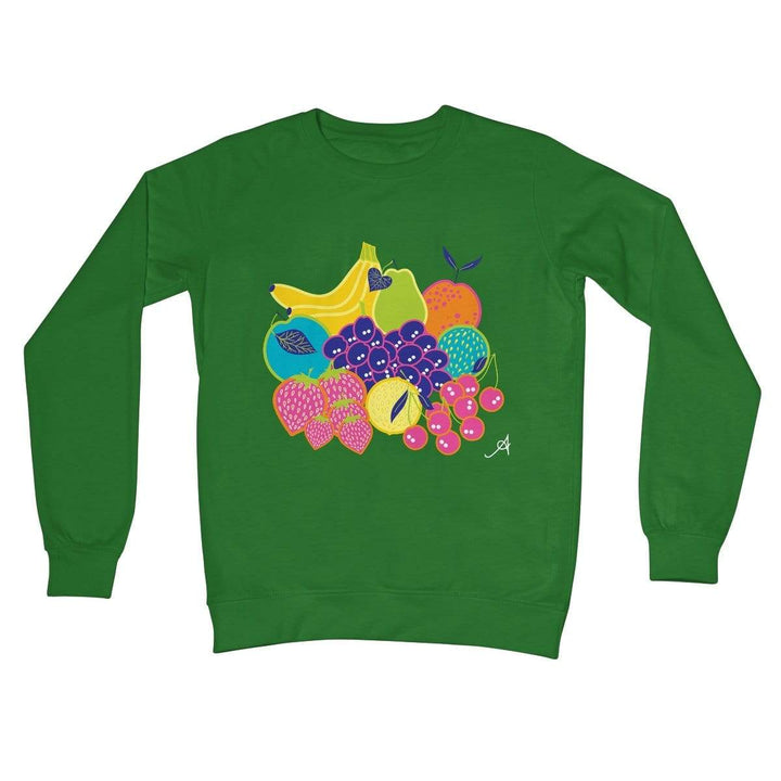 Apparel S / Kelly Green Eat Me Motif Amanya Design Crew Neck Sweatshirt Prodigi