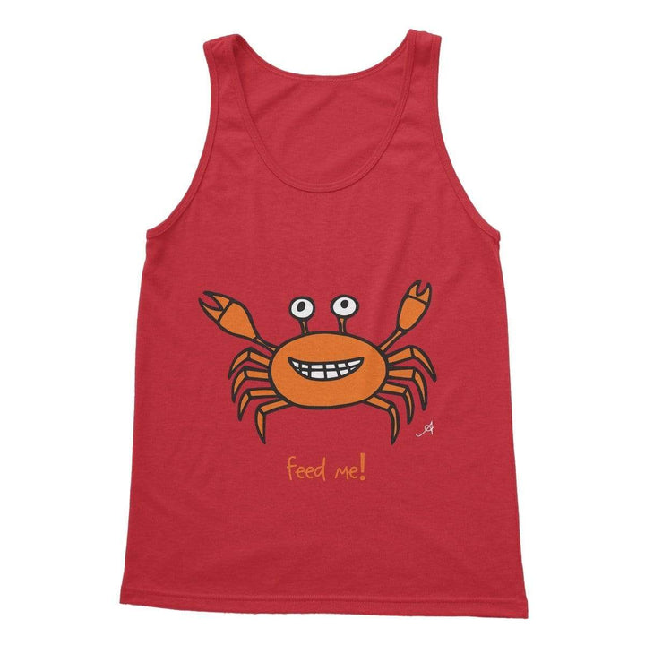 Apparel S / Red Mr Crabby Feed Me! Amanya Design Softstyle Tank Top Prodigi