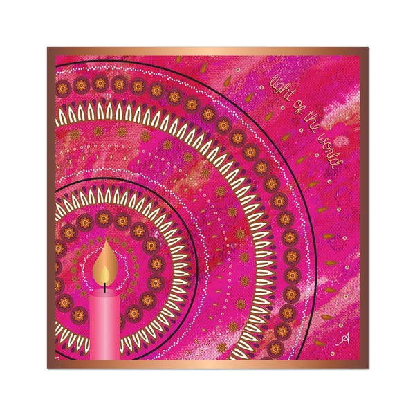 Light of the World Pink Amanya Design Fine Art Print