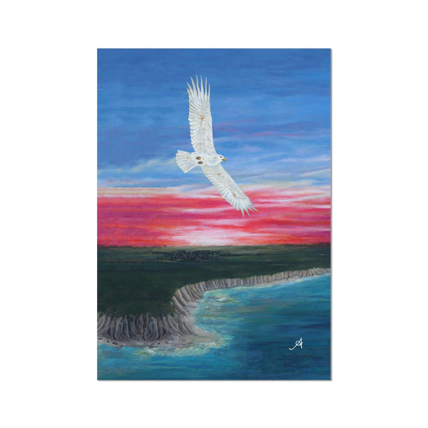 Eagle Soaring with Sunset Amanya Design Fine Art Print