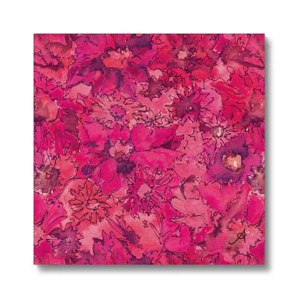 Watercolour Daisies Pink Amanya Design Eco Canvas