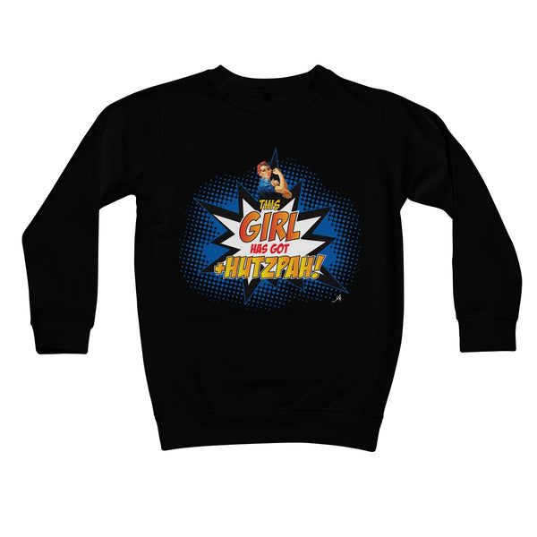 This Girl +Hutzpah! Amanya Design Kids Sweatshirt