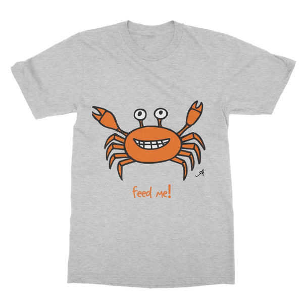 Mr Crabby Feed Me! Amanya Design Softstyle T-Shirt