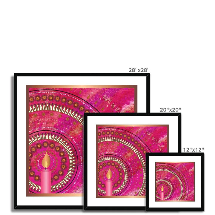 Fine art Light of the World Pink Amanya Design Framed & Mounted Print Prodigi