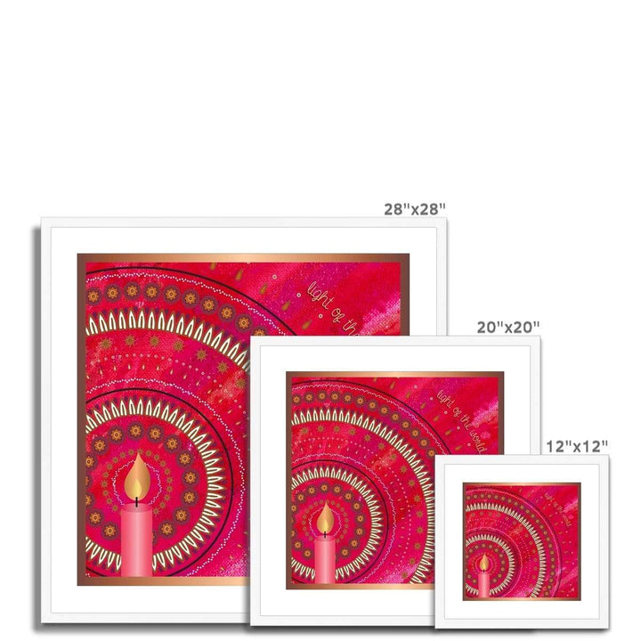 Fine art Light of the World Red Amanya Design Framed & Mounted Print Prodigi