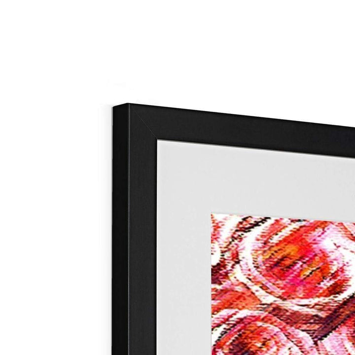 Fine art Textured Roses Coral Amanya Design Framed & Mounted Print Prodigi