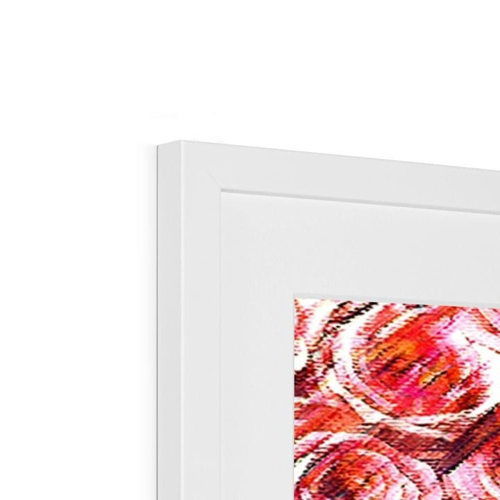 Fine art Textured Roses Coral Amanya Design Framed & Mounted Print Prodigi