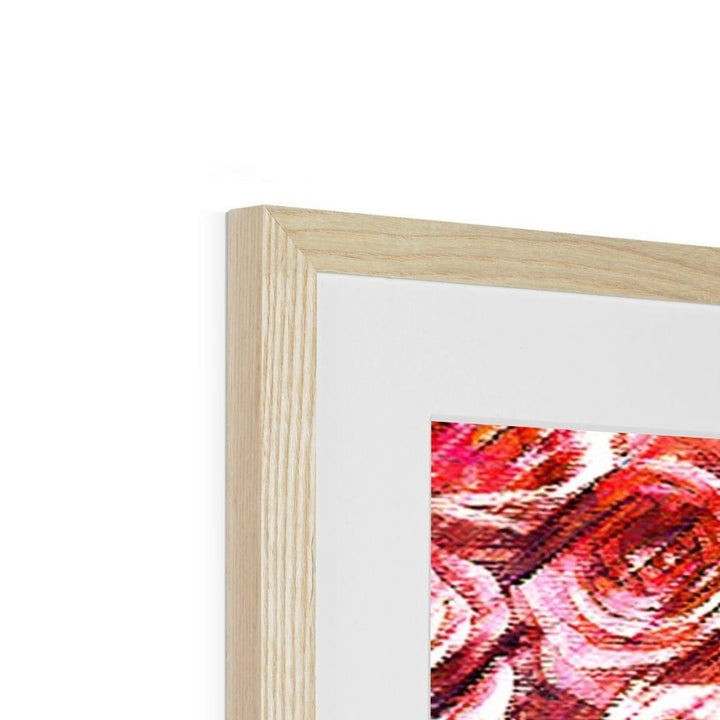 Fine art Textured Roses Love & Background Coral Amanya Design Framed & Mounted Print Prodigi