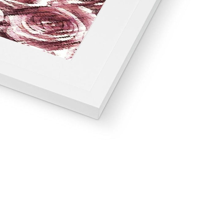 Fine art Textured Roses Love & Background Dusky Pink Amanya Design Framed & Mounted Print Prodigi