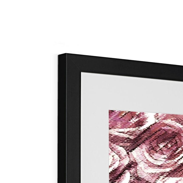 Fine art Textured Roses Love & Background Dusky Pink Amanya Design Framed & Mounted Print Prodigi