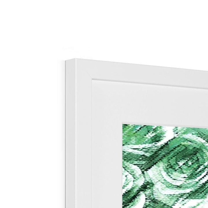 Fine art Textured Roses Love & Background Mint Amanya Design Framed & Mounted Print Prodigi