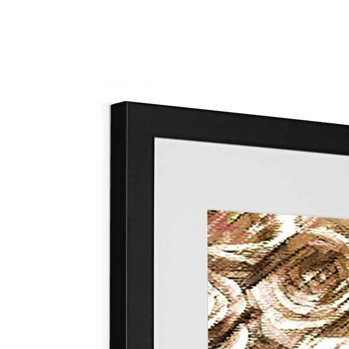 Fine art Textured Roses Love & Background Mushroom Amanya Design Framed & Mounted Print Prodigi