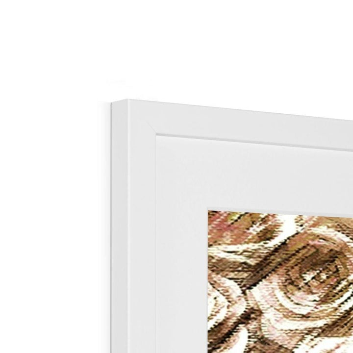 Fine art Textured Roses Love & Background Mushroom Amanya Design Framed & Mounted Print Prodigi