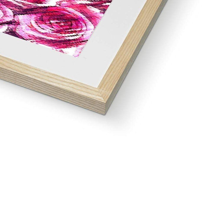 Fine art Textured Roses Love & Background Pink Amanya Design Framed & Mounted Print Prodigi