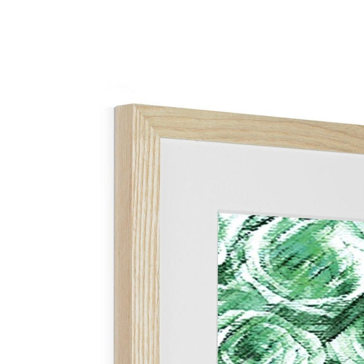 Fine art Textured Roses Mint Amanya Design Framed & Mounted Print Prodigi