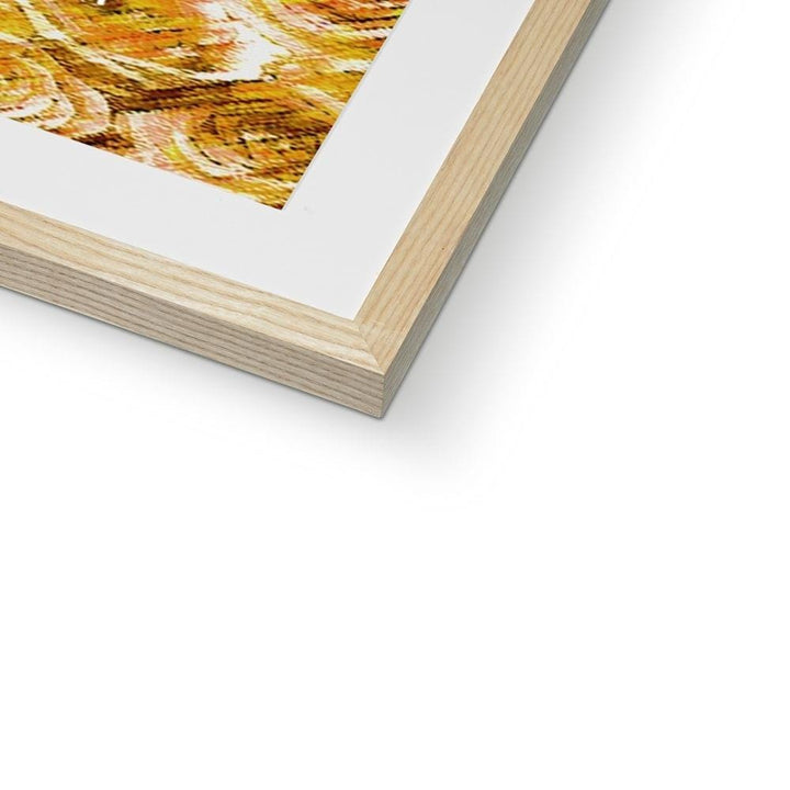 Fine art Textured Roses Mustard Amanya Design Framed & Mounted Print Prodigi