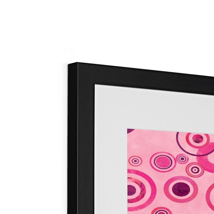 Fine art Watercolour Circles Pink Amanya Design Framed & Mounted Print Prodigi