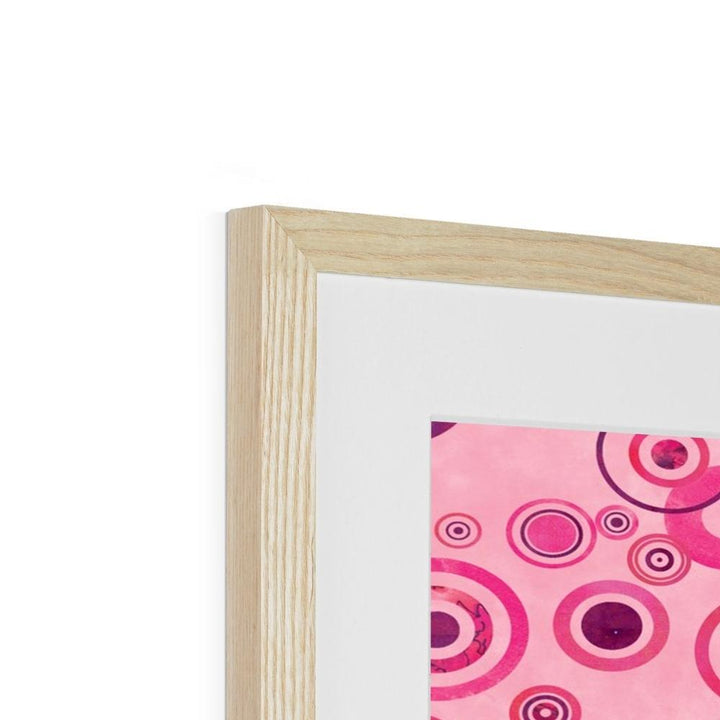 Fine art Watercolour Circles Pink Amanya Design Framed & Mounted Print Prodigi