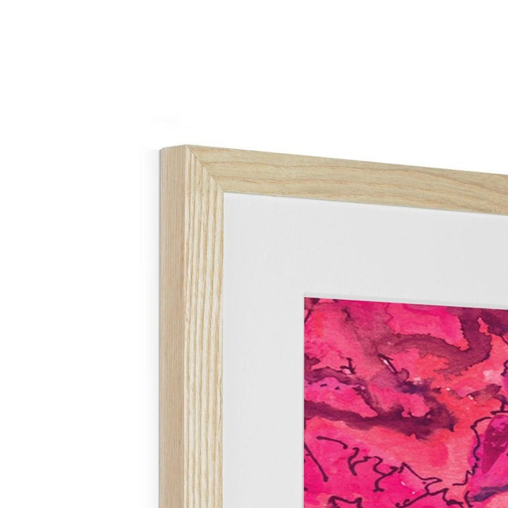 Fine art Watercolour Daisies Pink Amanya Design Framed & Mounted Print Prodigi