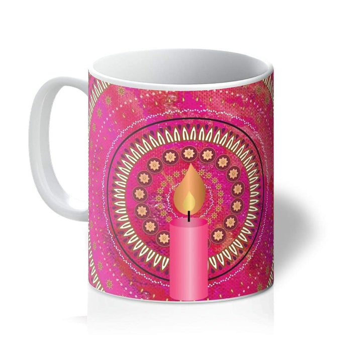 Homeware 11oz / White Light of the World Pink Amanya Design Mug Prodigi