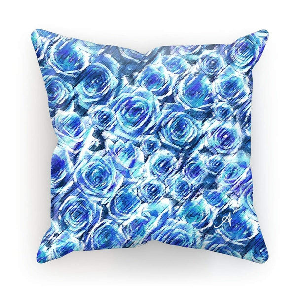 Homeware Linen / 12"x12" Textured Roses Cornflower Amanya Design Cushion Prodigi