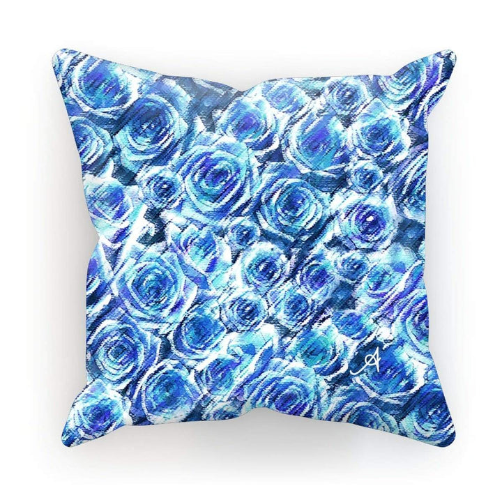 Homeware Canvas / 18"x18" Textured Roses Cornflower Amanya Design Cushion Prodigi