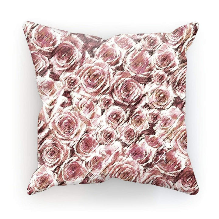 Homeware Linen / 18"x18" Textured Roses Dusky Pink Amanya Design Cushion Prodigi