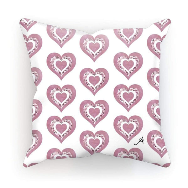 Homeware Linen / 12"x12" Textured Roses Love Dusky Pink Amanya Design Cushion Prodigi
