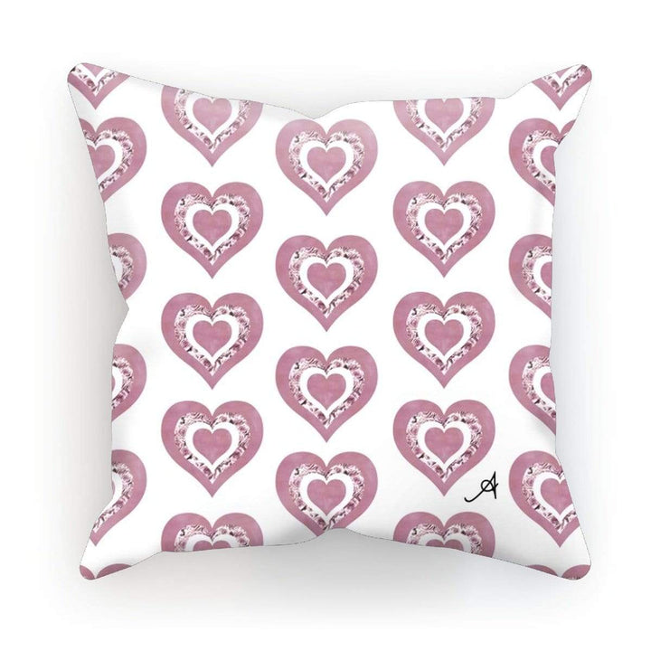 Homeware Canvas / 12"x12" Textured Roses Love Dusky Pink Amanya Design Cushion Prodigi