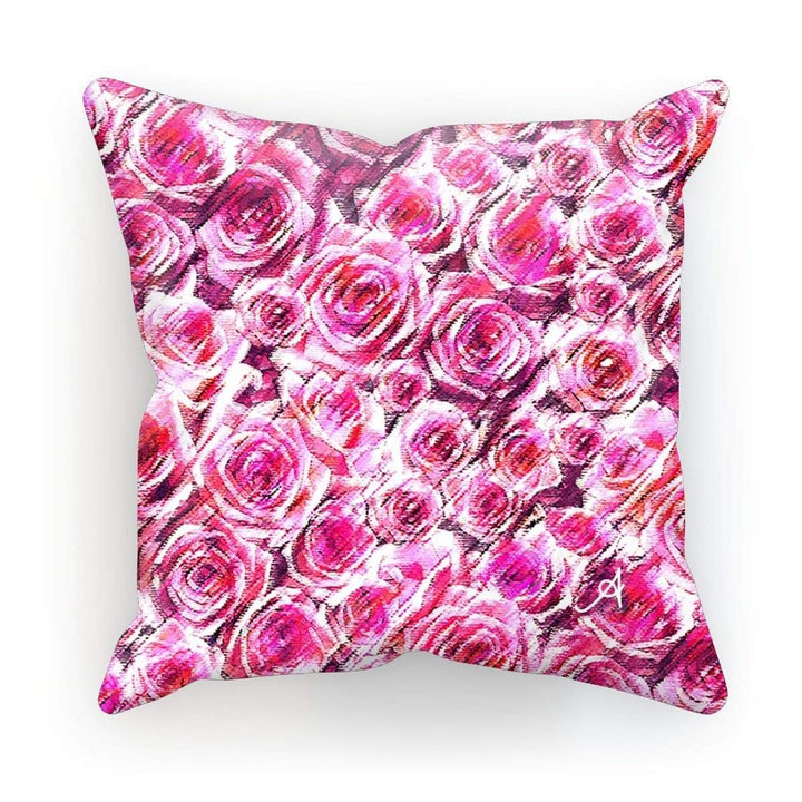 Homeware Linen / 12"x12" Textured Roses Pink Amanya Design Cushion Prodigi