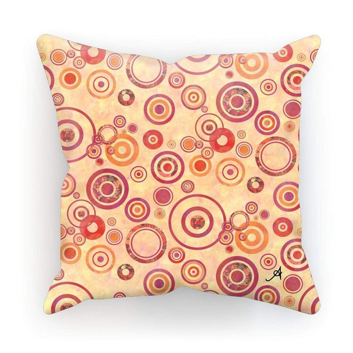 Homeware Linen / 12"x12" Watercolour Circles Red Amanya Design Cushion Prodigi