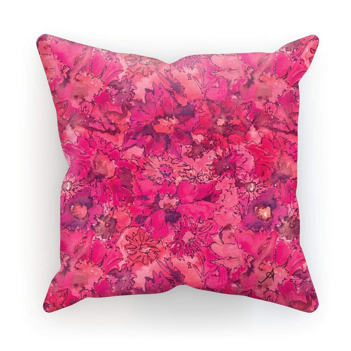 Homeware Canvas / 18"x18" Watercolour Daisies Pink Amanya Design Cushion Prodigi
