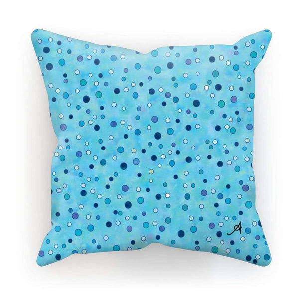Homeware Linen / 12"x12" Watercolour Spots Blue Amanya Design Cushion Prodigi