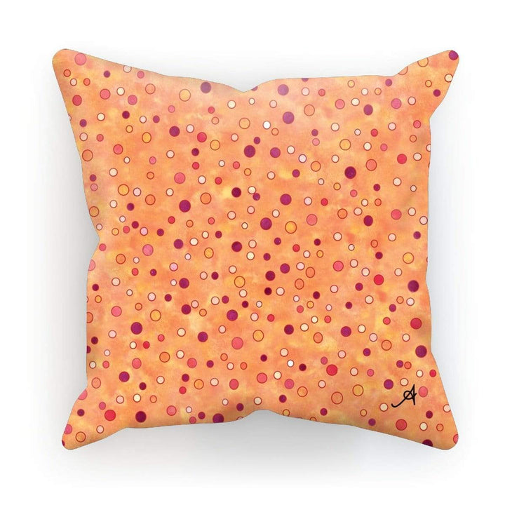 Homeware Linen / 18"x18" Watercolour Spots Red Amanya Design Cushion Prodigi