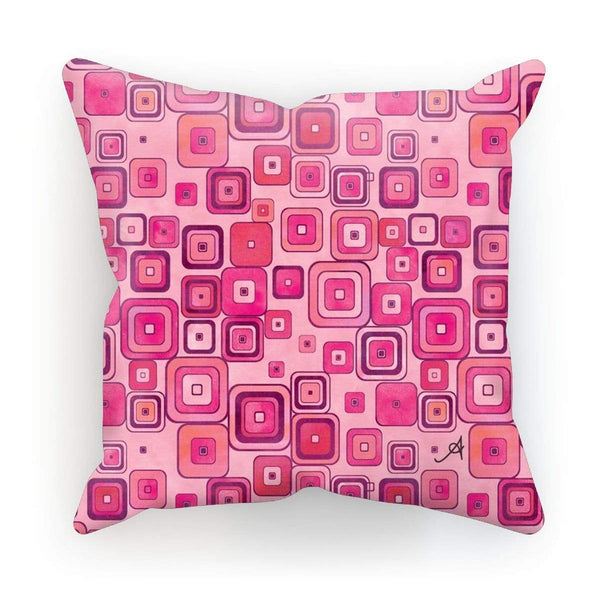 Homeware Linen / 12"x12" Watercolour Squares Pink Amanya Design Cushion Prodigi