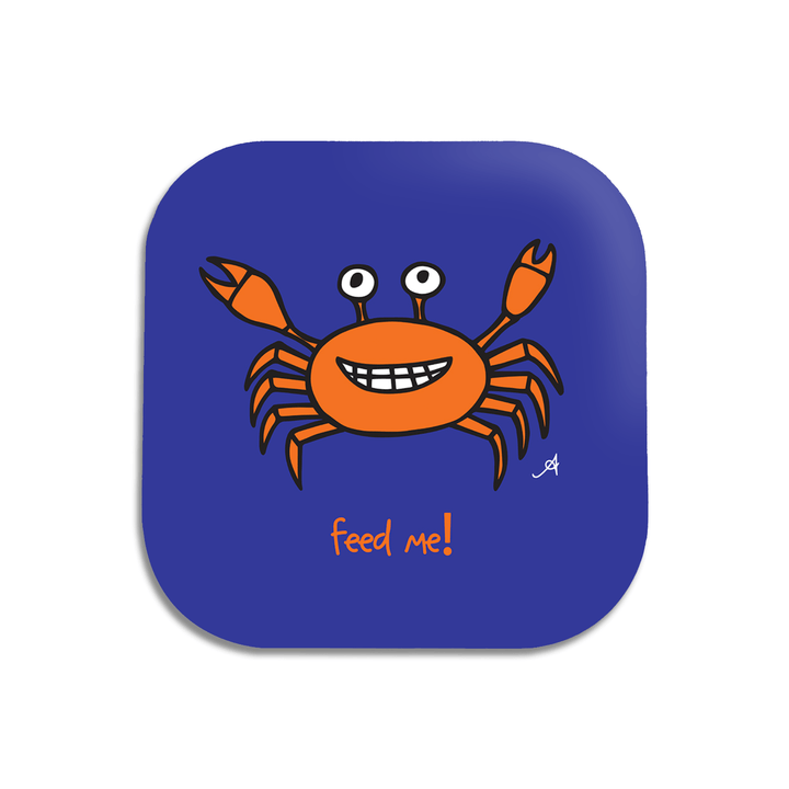 Wooden Coasters 101 x 101 mm  Single Mr and Mr Crabby Wooden Coaster Blue SuperFast POD