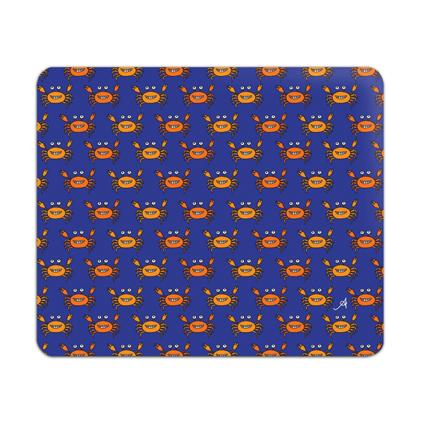 Wooden  Place Mats 230 x 190 Single Mr and Mrs Crabby Wooden Place Mat Blue SuperFast POD